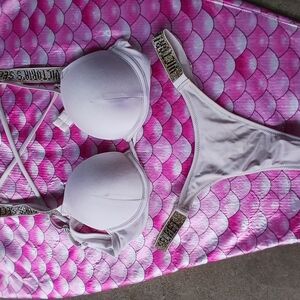 Victoria's Secret White Bikini with Gold Accents